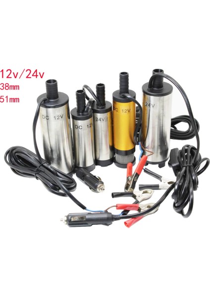 Altın 38MM 12V 12V 24V Su Yağ Dizel Yakıt Transfer Pompası Dalgıç Pompalar Araba Kamp Balıkçılık Dalgıç Anahtar Paslanmaz Çelik (Yurt Dışından)