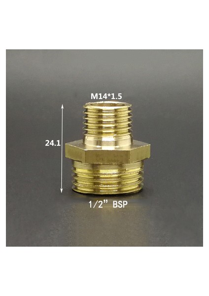 M14X1,5 Ila G1L2 Stili Etrik Bsp Erkek Dişli Pirinç Redüktör Boru Bağlantı Parçası Küpler Adaptörü (Yurt Dışından)