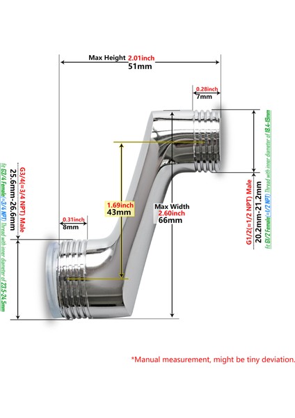 M07 Tarzı 4 Adet Eksantrik Adaptör G Erkek x G Erkek Mesafe Artırılmış Bağlayıcı Daha Uzun Açılı Değişimli Karıştırıcı Vanalı Duş Bataryası Için (Yurt Dışından)