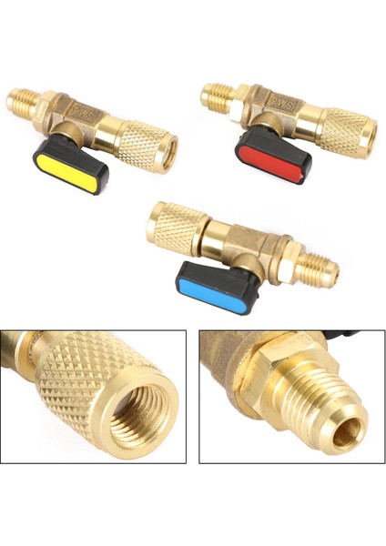 Artudate Hvac Ac Düz Kapatma Toplu Vanası Adaptörü R134A R22 R12 R410A Freon Yüksek Parçalar (Yurt Dışından)