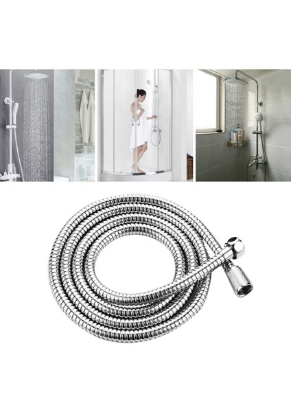 2,5 M Tarzı Paslanmaz Çelik Duş Hortumu Çift Tokalı Su Borusu Patlama Geçirmez Hortum Yaylı Boru Banyo Aksesuarları (Yurt Dışından) fırsatları