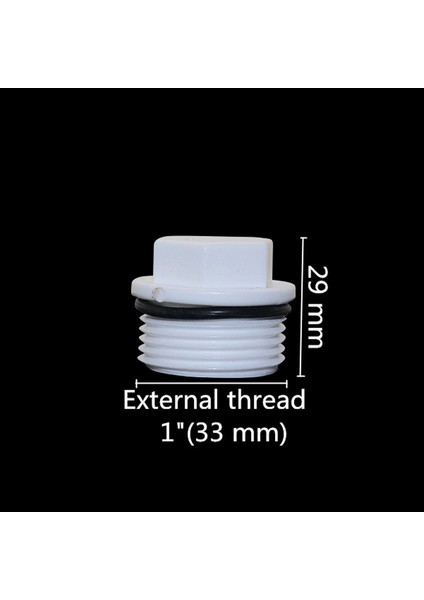 1 Inç Tarzı 1 Erkek Dişli Uç Tapası Conta Halkalı Pc Plastik Dış Dişli Kapaklar Tesisat Boru Bağlantısı (Yurt Dışından)