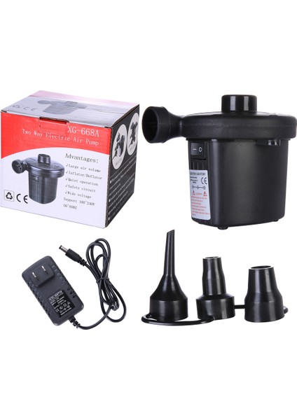 Abd Tak Araba Evde Kullanım Elektrikli Hava Pompası Taşınabilir Mini Şişme Pompası Kompresör Matras Yüzme Havuzu Hızlı Hava Dolumu Inflator Üfleyici 3 Uçlu (Yurt Dışından) fırsatları
