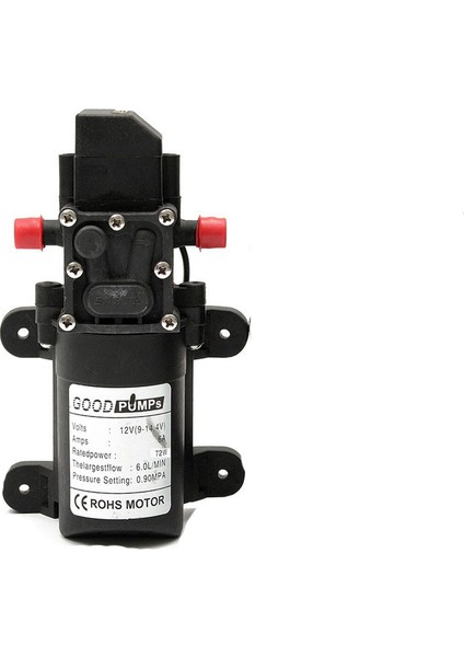 Dümdüz Dc 12V 6l Dakika Yüksek Basınçlı Diyafram Su Pompası Mikro Elektrikli Su Pompası Kendiliğinden Emişli Pompalı Otomatik Anahtar Araba Yıkama (Yurt Dışından)