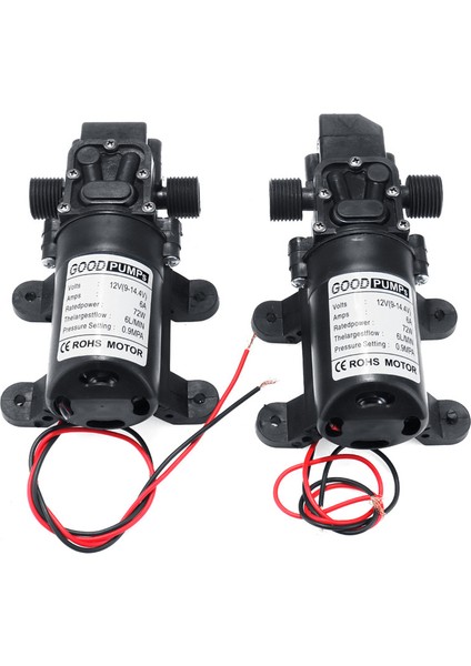 Dümdüz Dc 12V 6l Dakika Yüksek Basınçlı Diyafram Su Pompası Mikro Elektrikli Su Pompası Kendiliğinden Emişli Pompalı Otomatik Anahtar Araba Yıkama (Yurt Dışından)