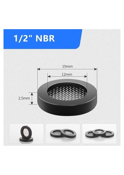 DN15 Nbr Stili 20 Adet Sap G G DN15 DN20 Duş Başlığı Filtre Kauçuk Conta Yıkama Yıkayıcı Hortum Contası Paslanmaz Çelik (Yurt Dışından)