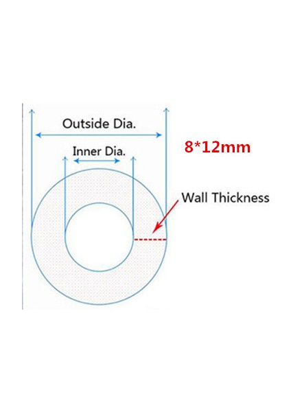 8X12MM Tarzı 1 Milyon Yüksek Kaliteli 1mm Gıda Sınıfı Şeffaf Translüsent Silikon Boru Bira Hortumu Süt Borusu Yumuşak Güvenli Kauçuk Esnek Boru Kreatif (Yurt Dışından)