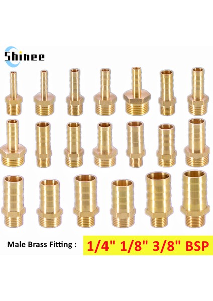 1L8BSP 8mm Diken Stili 1 Parça Brae Uygun mm Hortum Bağlantı Parçacığı Bsp Erkek Bağlayıcı Bağlantı Bakır Kuplaj Adaptörü (Yurt Dışından)