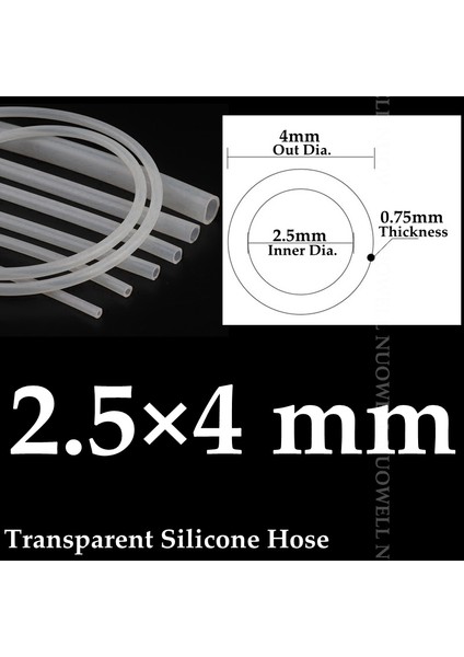 2,5X4MM Tarzı 1 Milyon Iç Çap 2~5mm Gıda Grade Şeffaf Silikon Boru Isıya Dayanıklı Içme Suyu Hortumu Esnek Hava Pompası Hortumu (Yurt Dışından)