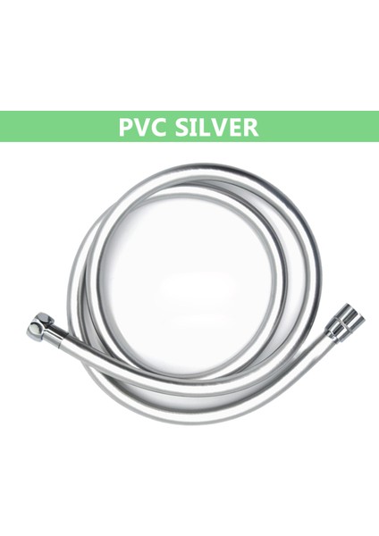 Gümüş Tarzı Mat Siyah Parlak Krom Fırçalanmış Altın Gül Altın Metal Gri 1.5m Duş Hortumu Paslanmaz Çelik Pvc Patlama Geçirmez Banyo (Yurt Dışından)