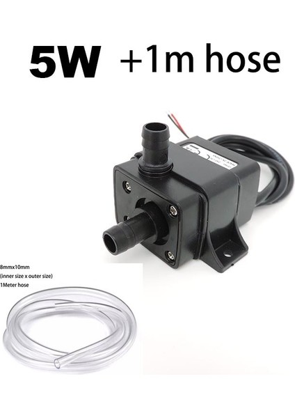 5W ve Hortum Dc 12V Mini Su Pompası Çeşme Akvaryum Pompaları 3.6W 4.8W 5W 240LH Su Geçirmez 8mm Güçsüz Fırçasız Mikro Membran Daldırma C1 (Yurt Dışından)