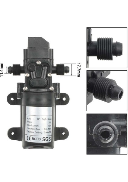 24V Dc 12V 6l Dakikada Su Yüksek Basınçlı Diafragma Kendiliğinden Primleme Pompası 70W 72W Eu Fiş Güç Kaynağı 6A Boru (Yurt Dışından) fırsatları