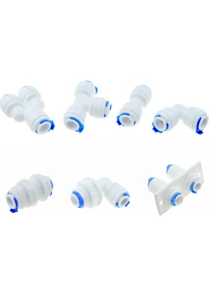 I Şekil 6,35-9,52 mm Stili Ters Osmoz Hızlı Bağlantı Hortum Bağlantı Tee Y Bağlantı Parçası 2 Yönlü Eşit Dirsek Düz Ro Su Plastik Fitting (Yurt Dışından)