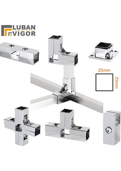 Flanş Stili Paslanmaz Çelik Boru Için Krom Kaplama Kare Flanşlı Kare Boru Bağlantı Elemanı - Kendin Yap Kıyafet Askılığı Dolap Çerçevesi (Yurt Dışından) fiyatları