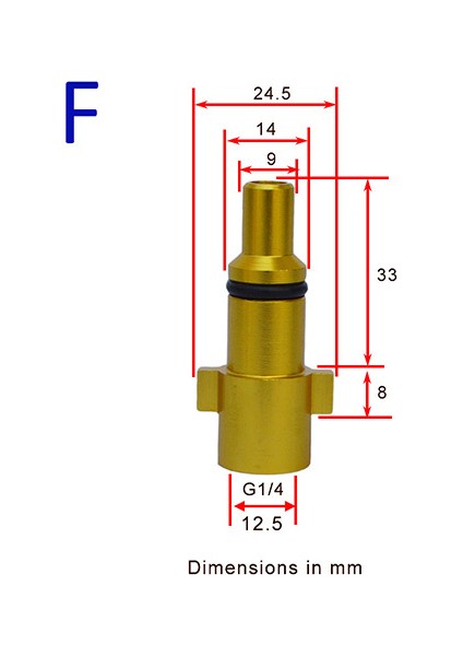 F Tarzı Karcher ve Nilfisk Için Yüksek Basınçlı Su Tabancası Bağlantı Adaptörü Köpük Tabancası Aksesuarı (Yurt Dışından)