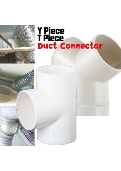 T Şekli 100MM Stili Y Bağlantı Hortum Bağlantısı Hızlı Havalandırma Boru Bağlantı Elemanı 3 Yollu Bölücü Pvc Egzoz Fanı Havalandırma Bağlantı Elemanları (Yurt Dışından) indirimleri