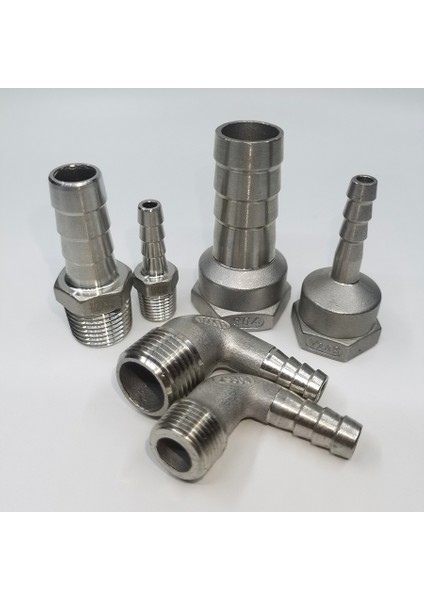 Erkek Iplik Dikenli Stil 18 mm Diken Paslanmaz Çelik Bspt Erkek/ Dişi Dirsek x mm Hortum Bağlantısı Barb Konnektörü (Yurt Dışından)