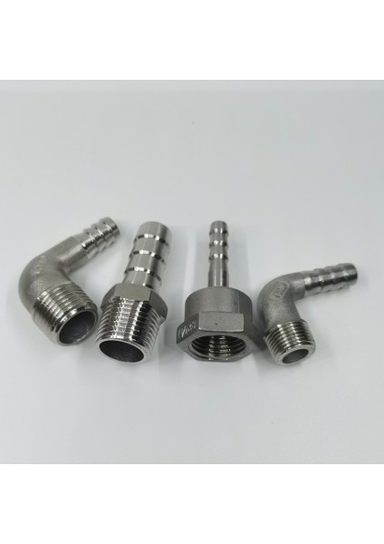 Erkek Iplik Dikenli Stil 18 mm Diken Paslanmaz Çelik Bspt Erkek/ Dişi Dirsek x mm Hortum Bağlantısı Barb Konnektörü (Yurt Dışından)