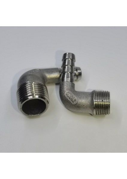 Erkek Iplik Dikenli Stil 18 mm Diken Paslanmaz Çelik Bspt Erkek/ Dişi Dirsek x mm Hortum Bağlantısı Barb Konnektörü (Yurt Dışından)