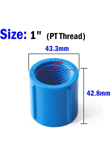 1 Inç Düz Stil 10 Parça 2~ Inç Pvc Boru Dişi Konu Bağlantısı Plastik Pvc Düz Dirsek Tee Akvaryum Balık Tankı Su Kaynağı Adaptörü (Yurt Dışından)