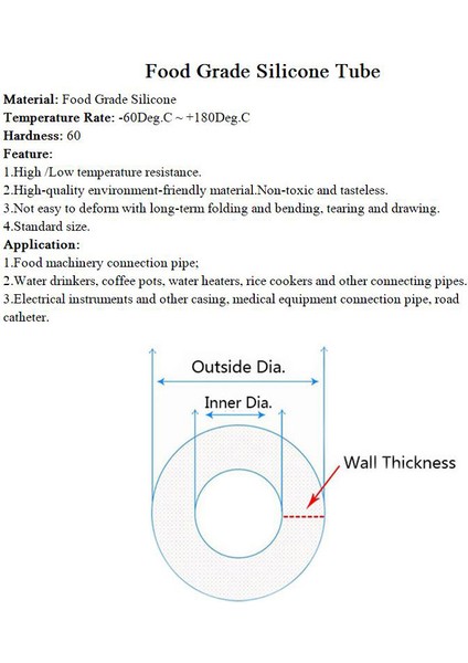 Mor Tarzı 5 Metre M Silikon Boru Id Esnek Kauçuk Hortum Kalınlığı 1mm Gıda Sınıfı Yumuşak Süt Bira Içecek Borusu Su Bağlantısı (Yurt Dışından) indirimleri