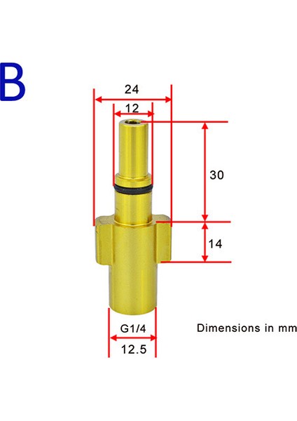 B Tarzı Karcher ve Nilfisk Için Yüksek Basınçlı Su Tabancası Bağlantı Adaptörü Köpük Tabancası Aksesuarı (Yurt Dışından)