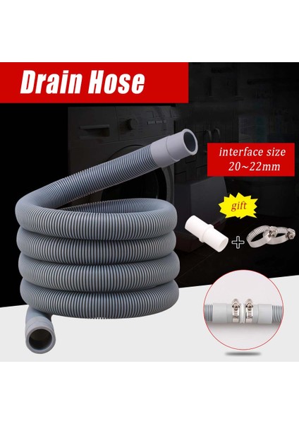 2m Tarzı Makine Bulaşık Makinesi Tahliye Atık Hortumu Uzatma Borusu ve Askı Seti (Yurt Dışından) modelleri