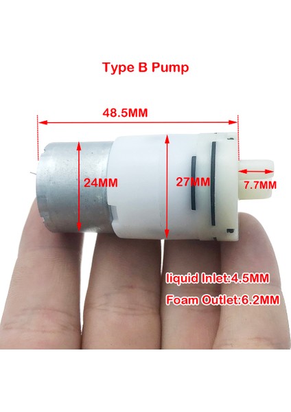 B Tipi Pompa M Köpük Pompası Dc 3V 3.7V Su Pompası Diafragma Pompası Küçük Elektrikli Pompası Püskürtme Makinesi Parçaları Otomatik Sabunluk (Yurt Dışından)