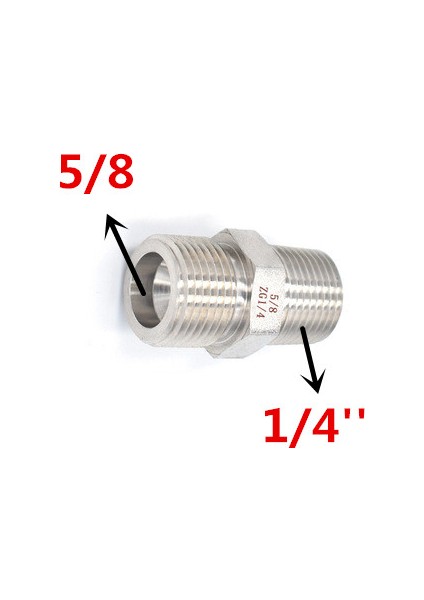 F58-M02 Stili Yüksek Basınçlı Paslanmaz Çelik Basınç Göstergesi Adaptör Basınç Göstergesi Boru Bağlantı Elemanları - Kalınlaştırma Stili (Yurt Dışından)