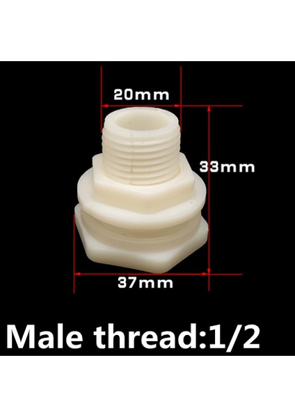 Malethread DN15 Stili Abs Bsp Erkek Dişi Iplik Su Tankı Bağlantı Parçaları Plastik Fitting Balık Tankı Akvaryum Kendin Yap Su Kulesi Bağlantı Elemanı (Yurt Dışından)