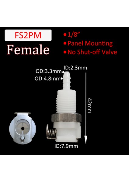 FS2PM Tarzı Hortum Bağlantı Çubuğu Valfli Iç Hattı Bağlantı Takımı Panel Montaj Bağlantı Gövdesi Erkek ve Dişi Hızlı Kapatma Hortum Birleştirici (Yurt Dışından)