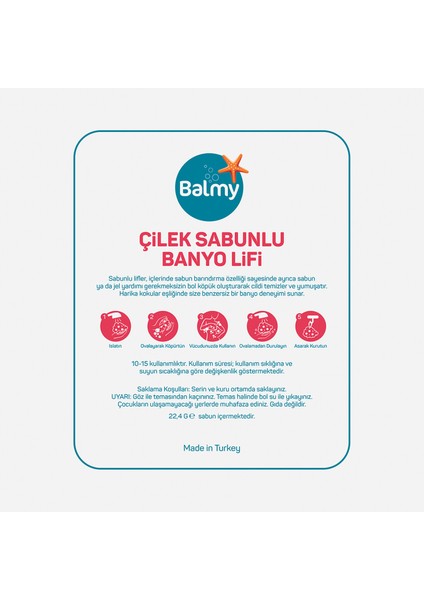 Çilek Sabunlu Banyo Lifi