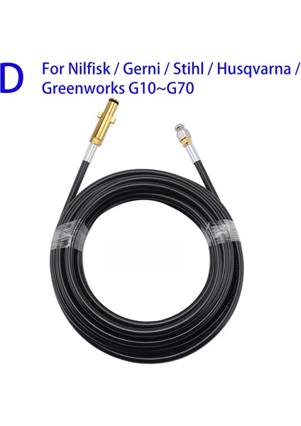 Nilfisk Stihl Stili Için 5 Milyon 2~40M Kanalizasyon Drenaj Su Temizleme Hortumu Çıkarılabilir Nozul ve Opsiyonel Adaptör ile Karcher Bosch Yüksek Basınçlı Jet Yıkayıcı Için (Yurt Dışından)