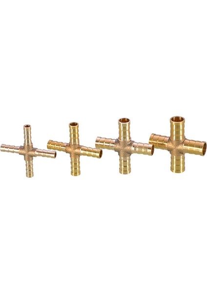 x 4 Yol (Çapraz) Stili 19 mm Diken 6mm Bakır Su Borusu Için Pirinç Barba Boru Bağlantı Parçası Düz Dirsek T Y x Şekilli Yol Bağlayıcı (Yurt Dışından)