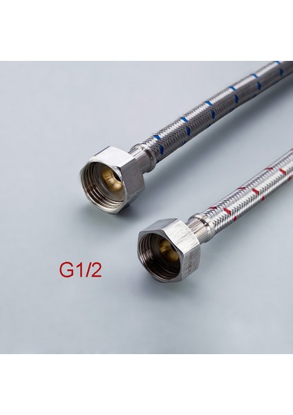 G1-2 Tarzı 50CM G G Gcm 1 Çift Paslanmaz Çelik Esnek Tesisat Boruları Soğuk Sıcak Musluk Su Temini Boruları Banyo Parçası (Yurt Dışından)