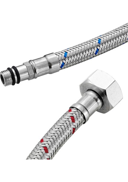 G1-2 Tarzı 50CM G G Gcm 1 Çift Paslanmaz Çelik Esnek Tesisat Boruları Soğuk Sıcak Musluk Su Temini Boruları Banyo Parçası (Yurt Dışından)