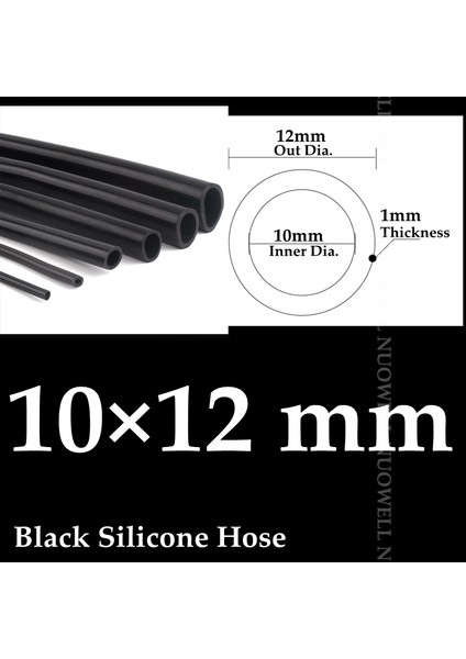 10X12MM Tarzı 100CM 100CM -60~200 Derece Isıya Dayanıklı I.d 2~16MM Siyah Esnek Silika Jel Boru Akvaryum Hava Pompası Yumuşak Kauçuk Silikon Hortum (Yurt Dışından)