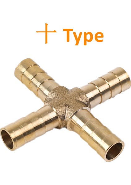 x 4 Yol (Çapraz) Stili 14 mm Diken 6mm Bakır Su Borusu Için Pirinç Barba Boru Bağlantı Parçası Düz Dirsek T Y x Şekilli Yol Bağlayıcı (Yurt Dışından)