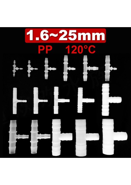 5,6 mm (5 Adet) Stili T-Tipi Tee Pp Plastik Hortum Bağlayıcı Toksik Olmayan Kokusuz Gıda Sınıfı Çap ~25MM Y-Tipi L-Tipi Düz Bağlantı 2~5 Adet (Yurt Dışından) fiyatları