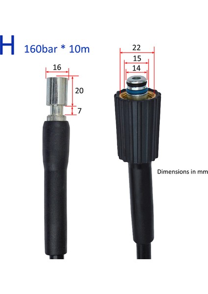 Husky Portland Stili Için 10 Milyon Karcher Bosch Black & Decker Makita Için 2~40M Yüksek Basınçlı Su Temizleme Hortumu Boru Kordonu Basınçlı Yıkama Hortumu Uzatma Hortumu (Yurt Dışından)