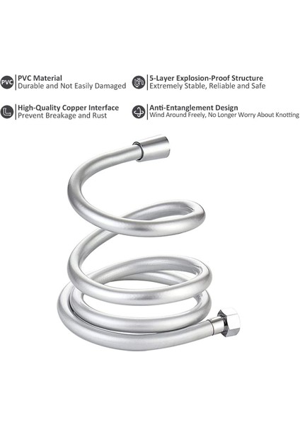 2,5m Tarzı Gı Yüksek Basınçlı Pvc El Duşu Hortumu Evrensel Arayüz Esnek Anti Sarmal Banyo Aksesuarları (Yurt Dışından) indirimleri