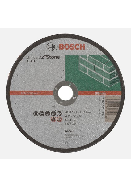 180X3,0 mm Standard Seri Düz Taş Kesme Diski (Taş)