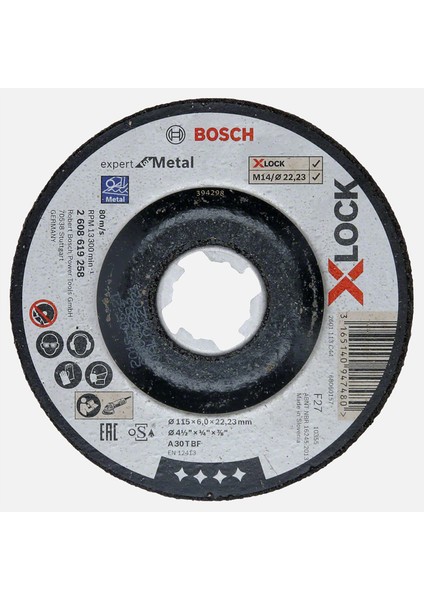 X-Lock 115X6,0 mm Expert For Metal Metal Taşlama Diski