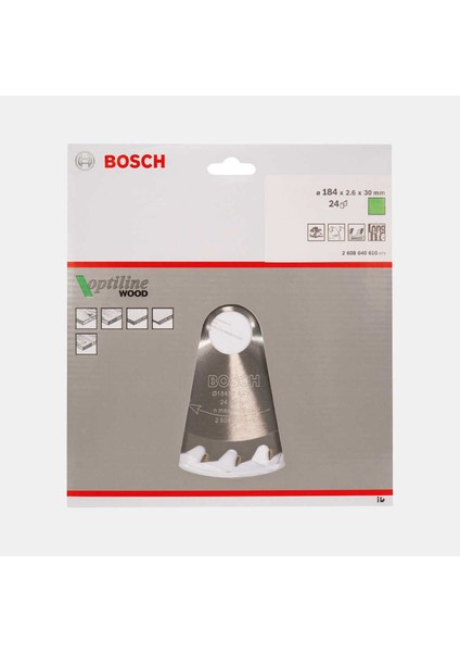 Optiline Daire Testere Bıçağı 184X30 mm 24 Diş