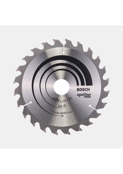 Optiline Daire Testere Bıçağı 184X30 mm 24 Diş