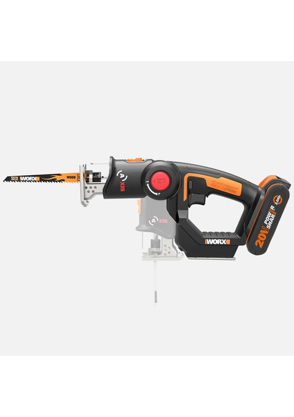 WX550 20VOLT 2.0AH. Li-Ion Profesyonel Dekupaj ve Tilki Kuyruğu Testere