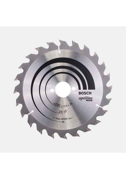 Optiline Daire Testere Bıçağı 190X30 mm 24 Diş