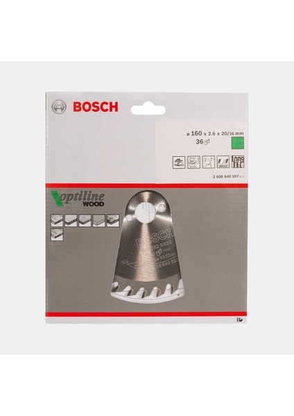 Optiline Daire Testere Bıçağı 160X16 mm 36 Diş