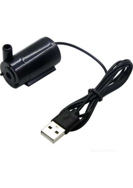 Yatay Siyah Dc 5V USB Düşük Gürültülü Fırçasız Motorlu Mini Mikro Dalgıç Su Pompası Hidroponik Sebze Yetiştirme Sanat Çeşmesi Için (Yurt Dışından)