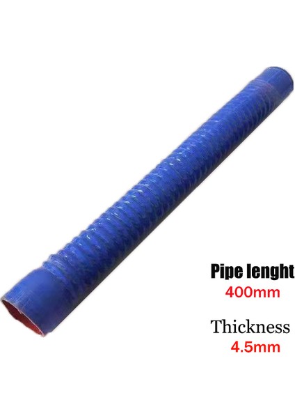 400MM Tarzı Kimlik 65MM Id mm Mavi Evrensel Silikon Esnek Hortum Radyatör Borusu Hava Emiş Için Yüksek Basınç Yüksek Sıcaklık Kauçuk Birleştirici (Yurt Dışından)